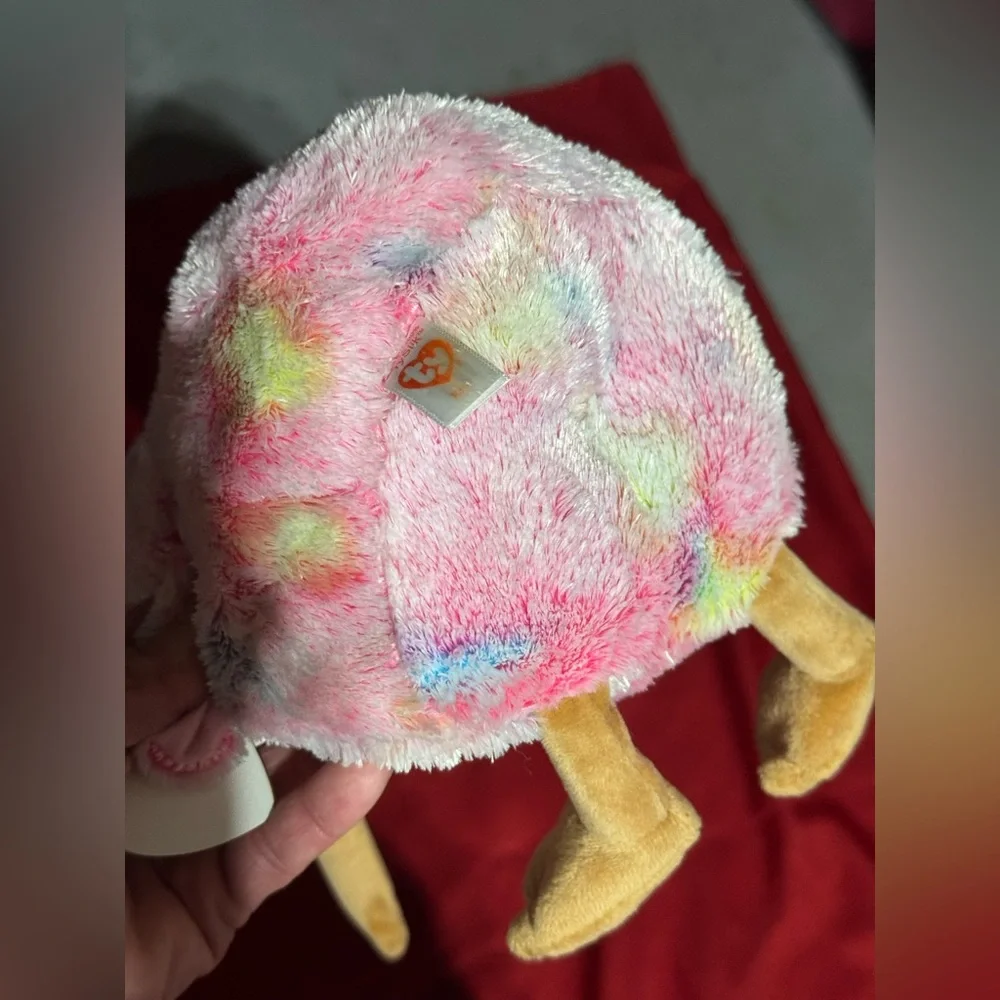2019 Ty Plush Kiwi with Pink and Cream Feathers